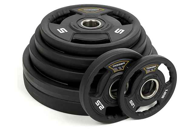 Диск олимпийский полиуретановый 3-х хватовый Hasttings HD51C3A-25 25кг