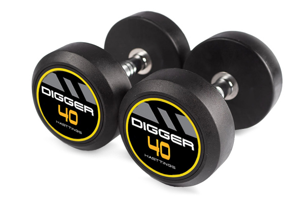 Комплект обрезиненных гантелей 5 пар от 40 до 50 кг HD51D2A-40-50