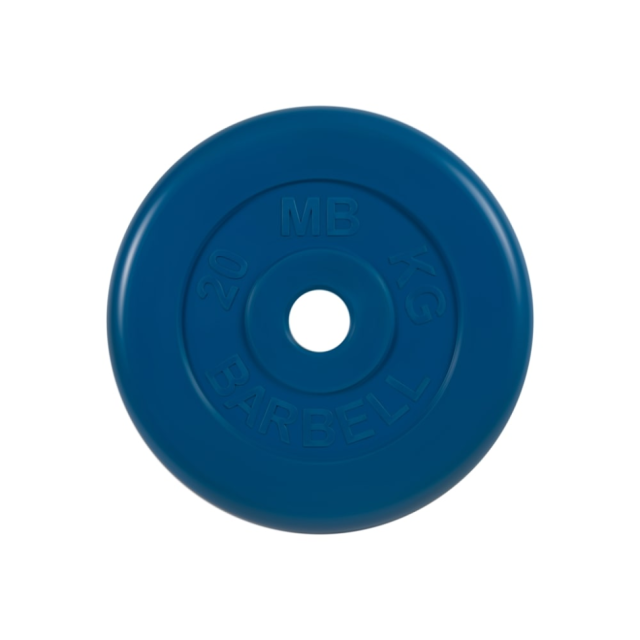 Диск обрезиненный "Barbell" d 51 мм цветной 20,0 кг