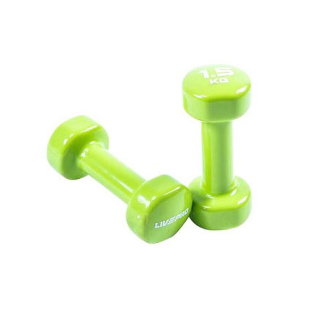 Гантели для аэробики в виниле Live Pro Colored Studio Dumbbell, 1,5 кг (пара) Гантели для аэробики в виниле Live Pro Colored Studio Dumbbell, 1,5 кг (пара)
