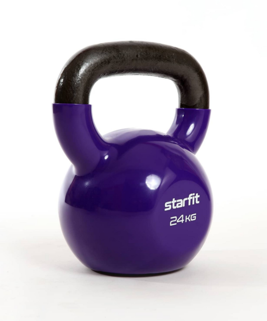 Гиря виниловая STARFIT DB-401 24 кг, фиолетовый Гиря виниловая STARFIT DB-401 24 кг, фиолетовый