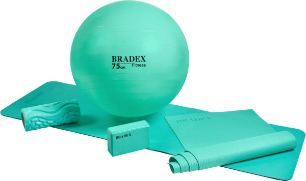 Коврик для йоги и фитнеса 183*61*0,6 TPE, мятный