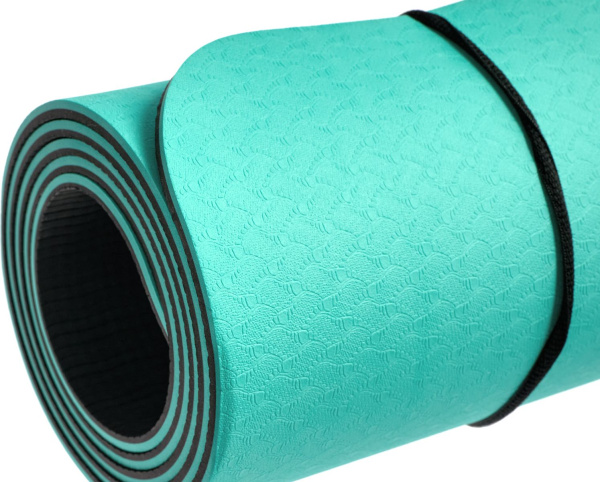 Коврик для йоги и фитнеса 183*61*0,6 TPE, мятный