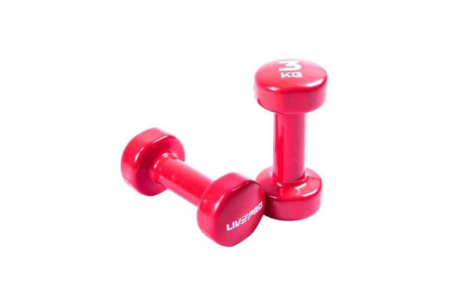 Гантели для аэробики в виниле Live Pro Colored Studio Dumbbell, 3 кг (пара) Гантели для аэробики в виниле Live Pro Colored Studio Dumbbell, 3 кг (пара)