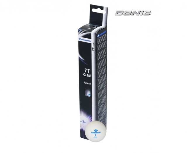 Мячики для н/тенниса DONIC 2T-CLUB, 6 штук, белый Мячики для н/тенниса DONIC 2T-CLUB, 6 штук, белый