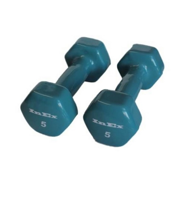 Гантели для аэробики в виниловой оболочке INEX IVD5, голубой, 2,25 кг. (пара) Гантели для аэробики в виниловой оболочке INEX IVD5, голубой, 2,25 кг. (пара)
