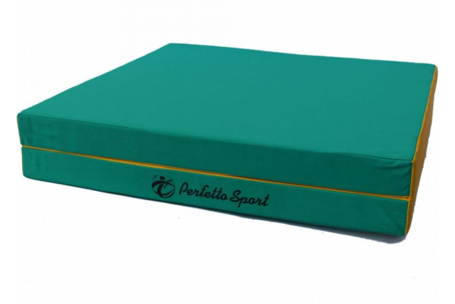 Мат Perfetto Sport № 10 (100 х 150 х 10) складной 1 сложение зелёно/жёлтый