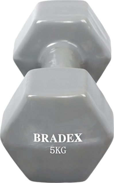 Гантель обрезиненная Bradex, 5 кг, серая Гантель обрезиненная Bradex, 5 кг, серая