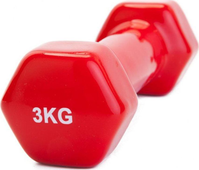 Гантель обрезиненная Bradex, 3 кг, красная Гантель обрезиненная Bradex, 3 кг, красная