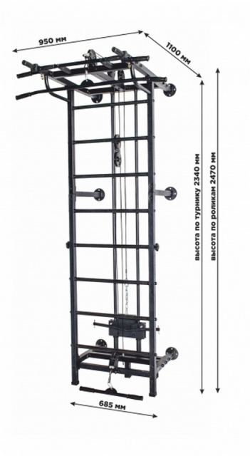 Шведская стенка СК "Flexter" "Крафт" SystemLight, белый