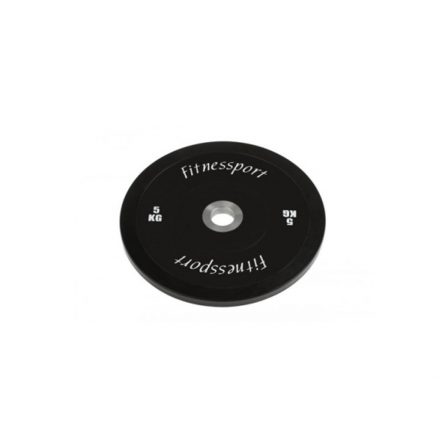 Бамперный диск для кроссфита Fitnessport черный RCP22 (5 кг)