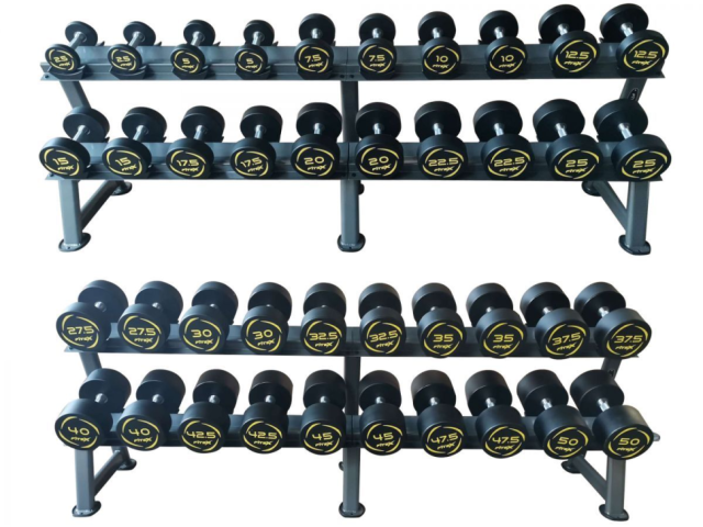 Комплект полиуретановых гантелей Fitex Pro FTX-411.1 со стойками, 2,5-50кг (20 пар) Комплект полиуретановых гантелей Fitex Pro FTX-411.1 со стойками, 2,5-50кг (20 пар)