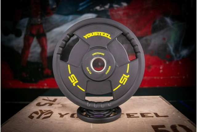 Диск YOUSTEEL TPU 15 kg , 3 HANDLE TPU WEIGHT PLATE, арт. OK2035A-15