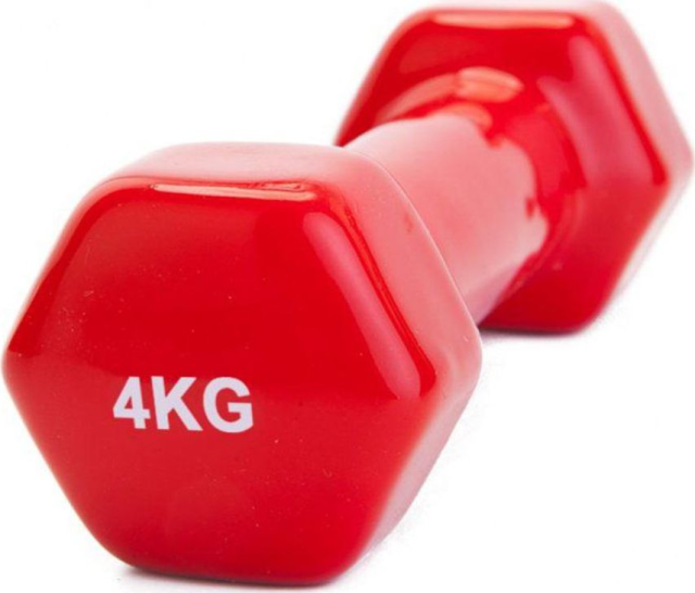 Гантель обрезиненная Bradex, 4 кг, красная Гантель обрезиненная Bradex, 4 кг, красная