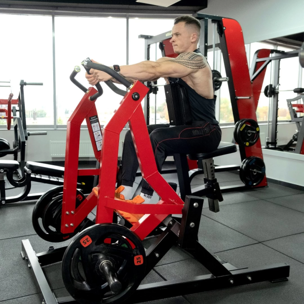 Наклонная гребная тяга на свободных весах Protrain PP106 (черно-красный)