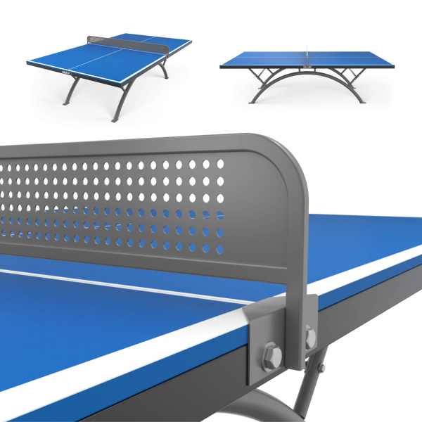 Антивандальный теннисный стол UNIX Line 14 mm SMC синий, серый