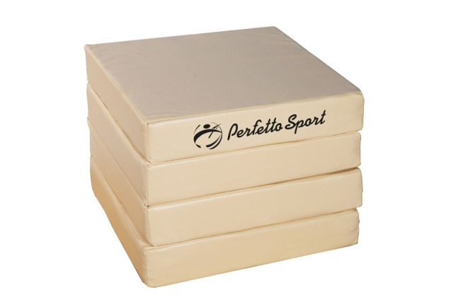 Мат PERFETTO SPORT № 11 (100 х 100 х 10), складной, 4 сложения, бежевый